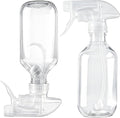 2 Pack 360° 10oz Spray Bottles with Adjustable Spray Nozzles Clear