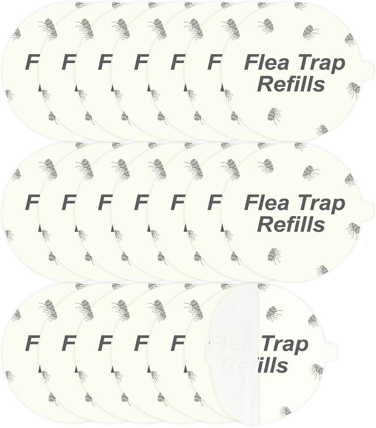 Dichroma Flea Trap Sticky Pads Refills, 7.1" Refill Discs, 20 Pack
