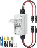 Solar Panel Disconnect Switch 1000V 60A PV Disconnect Switch Outdoor Miniature Circuit Breaker IP65 for Solar PV Homes Battery (1000V 60 Amp)