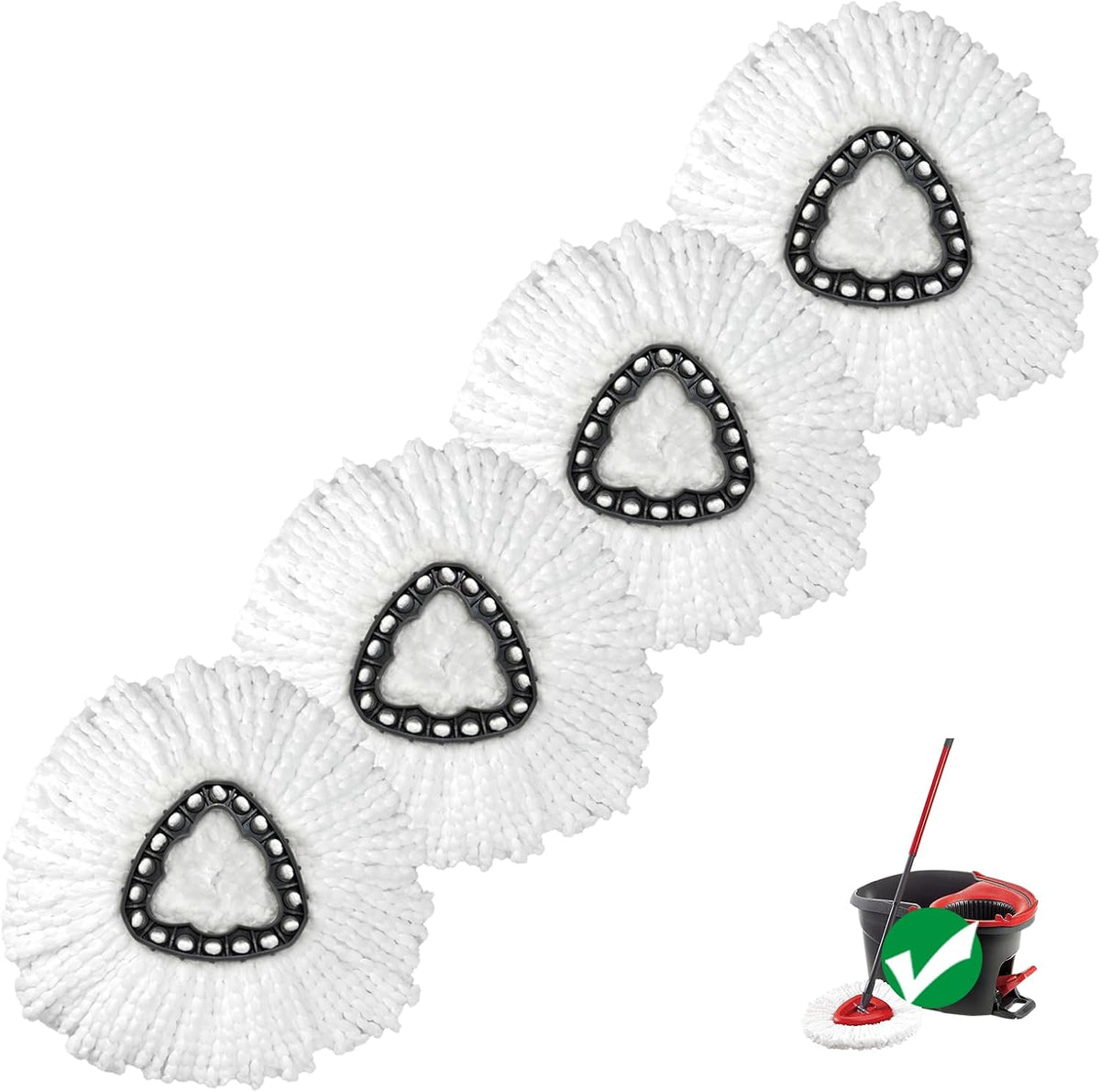 3 Pack Spin Mop Head Replacement