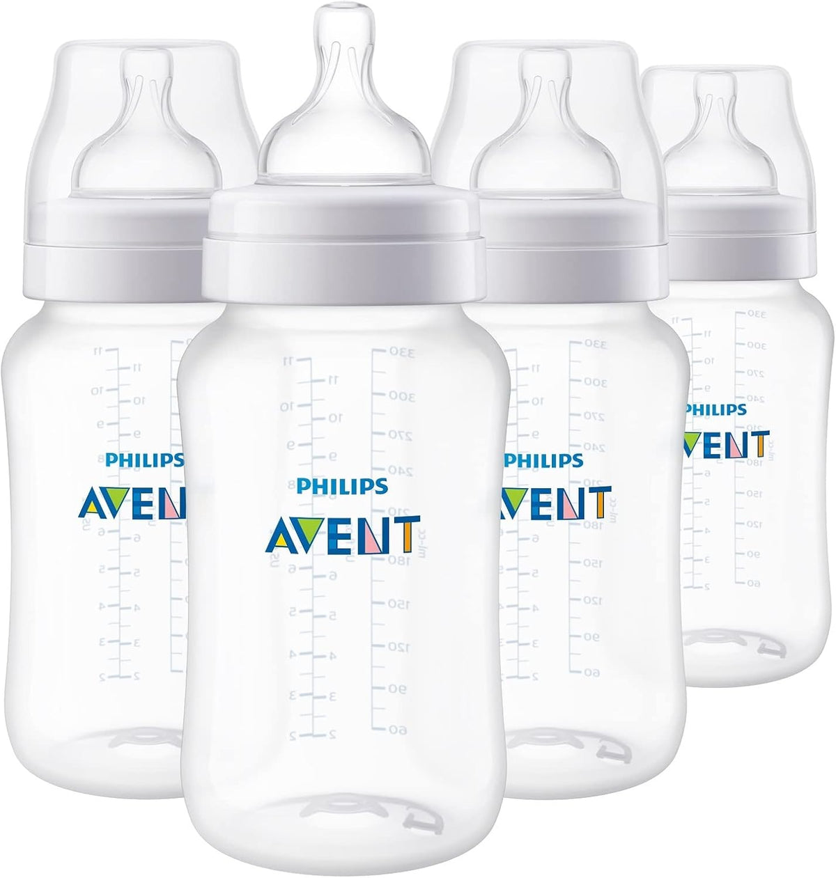 Philips Avent Anti-Colic Baby Bottle with AirFree Vent, Medium Flow, 9 oz