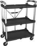 Olympia Tools 85-188 Pack-N-Roll Folding Collapsible Service Cart, 150LB Capacity, Black