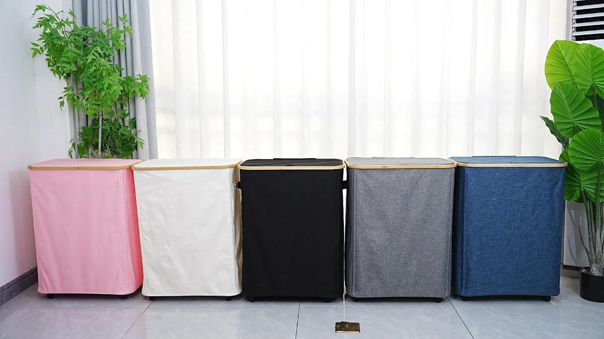 Laundry Hamper with Wheels, 75L Rolling Laundry Basket, Removable Inner Bag