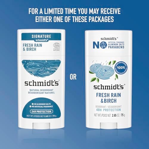 Schmidt's Aluminum-Free Deodorant Fresh Rain & Birch Aluminum Free 2.65 oz