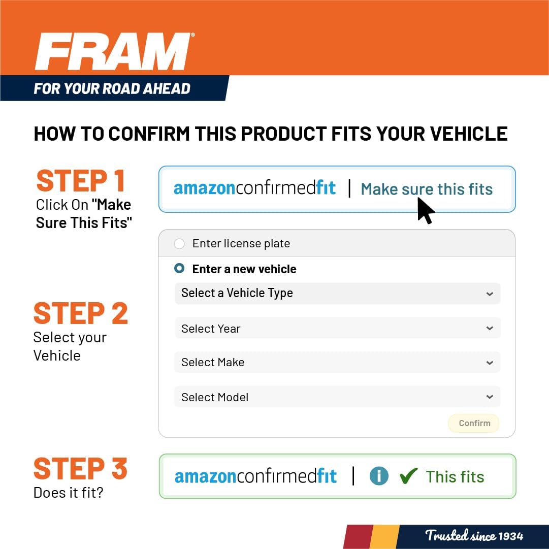 FRAM Fresh Breeze Cabin Air Filter Replacement for Car Passenger Compartment w/Arm and Hammer Baking Soda, Easy Install, CF10285 for Toyota Vehicles , white
