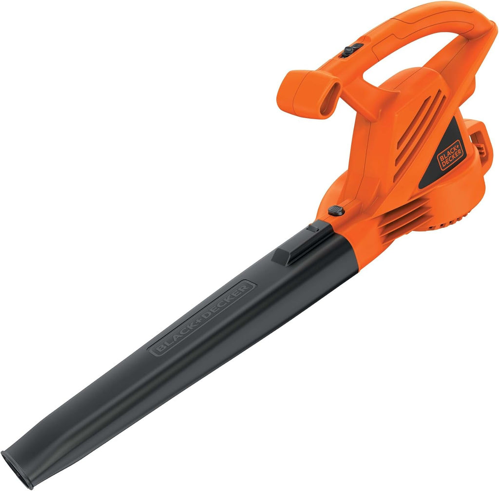 BLACK+DECKER Electric Leaf Blower, Handheld Blowers for Lawn Care, Lightweight, 180 MPH 180 CFM, 7-Amp, Corded (LB700)