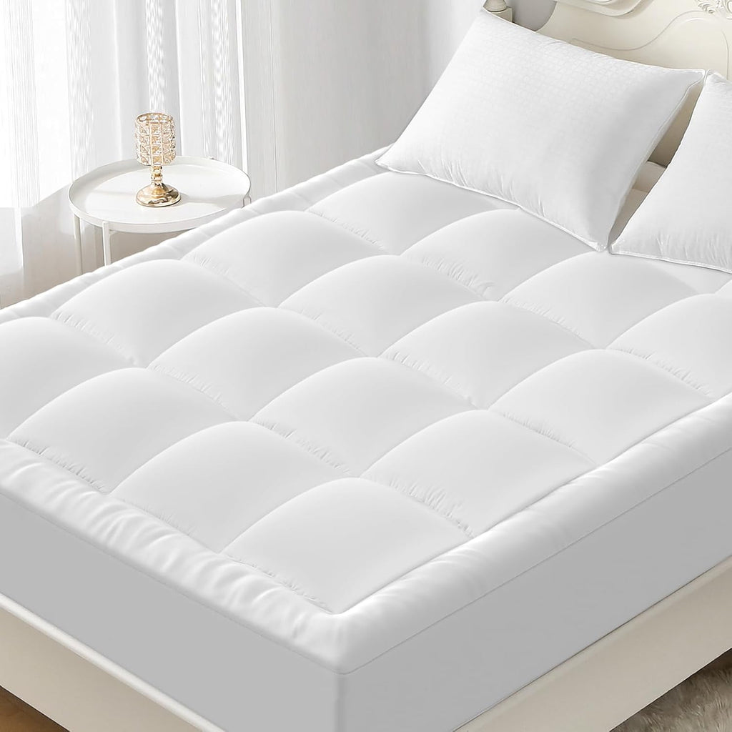 YUGYVOB Queen Mattress Topper Extra Thick, Cooling Plush Mattress Pad
