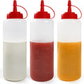 3 Pack 12 oz Condiment Squeeze Bottles, Leakproof Flip Top BPA Free Bottle