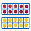 LEARNING ADVANTAGE Giant Magnetic Foam Ten Frames with 20 Disks