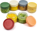 EONJOE 2 oz Glass Dressing Containers With Lids, Sauce Jars for Lunch, 6pk