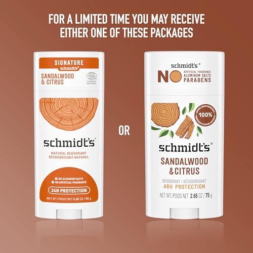 Schmidt's Aluminum Free Natural Deodorant Sandalwood & Citrus 2.65 oz 2 ct