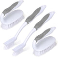 Scrub Brush Set, 4 Pack Deep Cleaning Brush Kit, Green