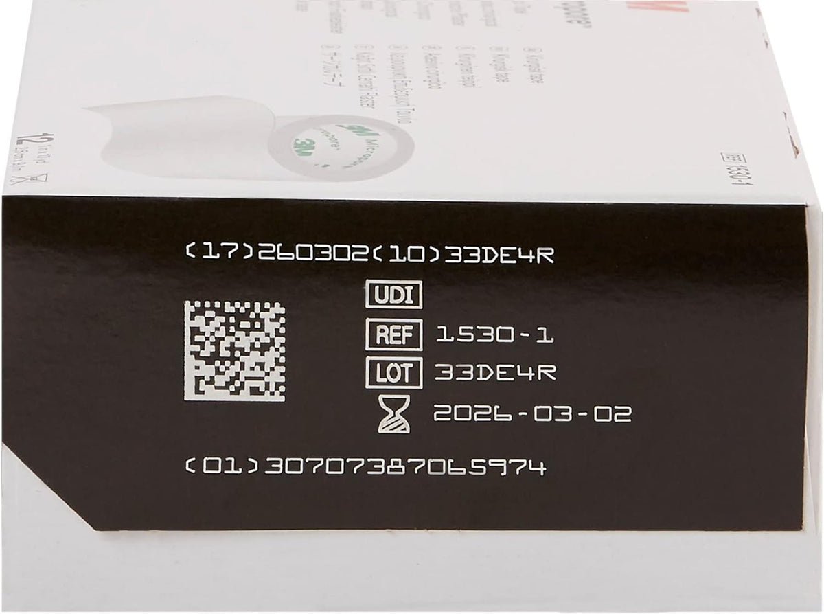 3M Micropore Paper Tape - White, 1" x 10yds (Box of 12)