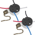 Ceiling Fan Switch Zing Ear ZE-208s E89885 3 Speed 4 Wire Pull Chain Switch Fan Light Switch Replacement Part with 4 Pre-Installed Wires(Bronze Chain)