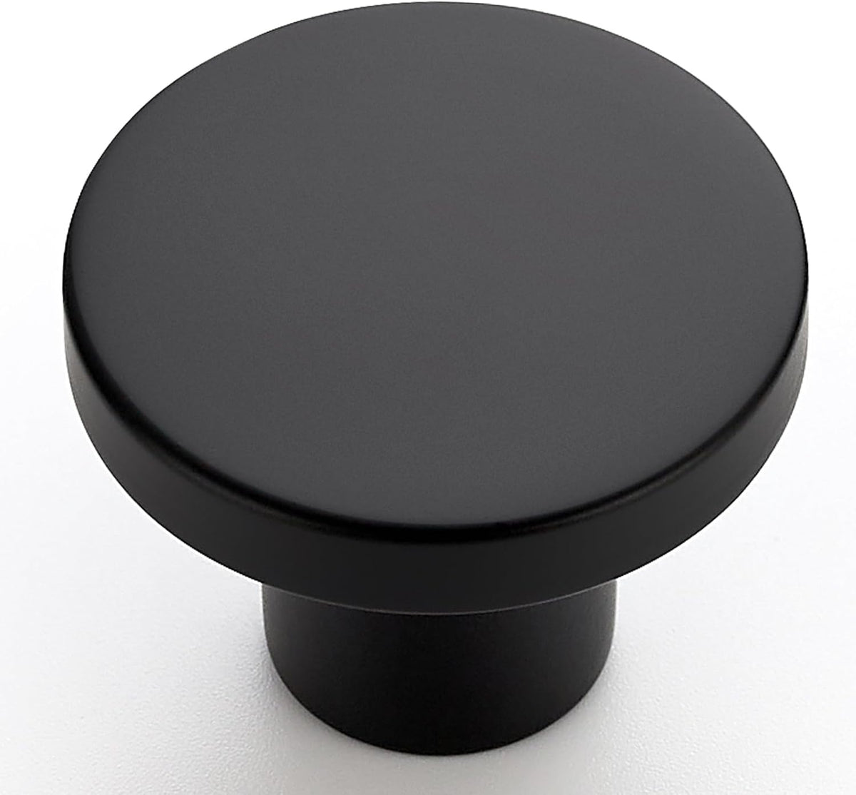 HOME EDIT 10 Pack Black Cabinet Knobs, 1-1/5 Inch Round Drawer Knobs