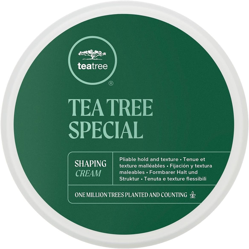 Tea Tree Shaping Cream, Hair Styling Cream, Long-Lasting Hold, Matte Finish, For All Hair Types