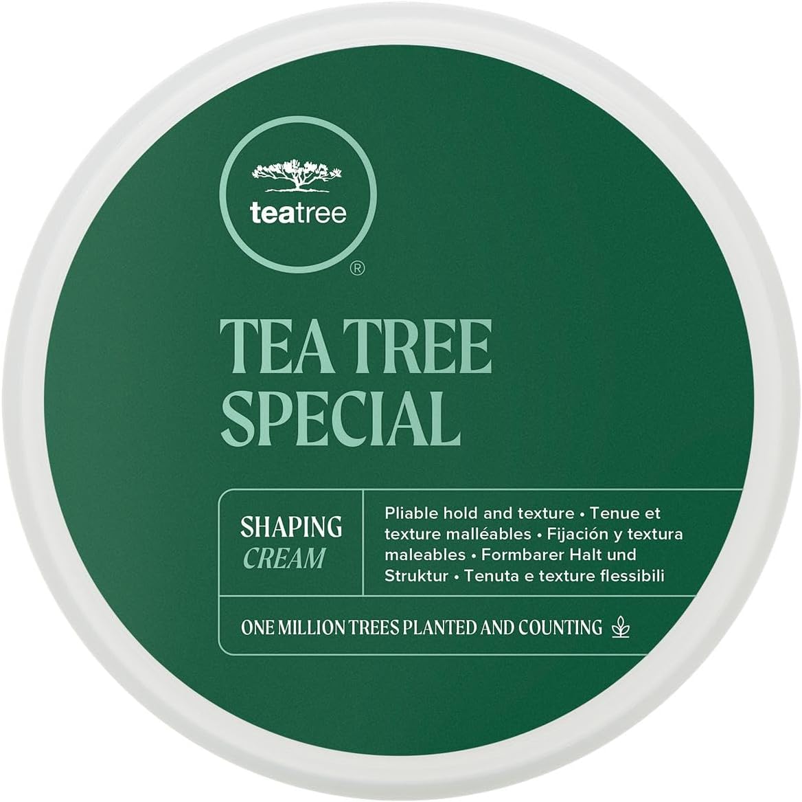Tea Tree Shaping Cream, Hair Styling Cream, Long-Lasting Hold, Matte Finish, For All Hair Types