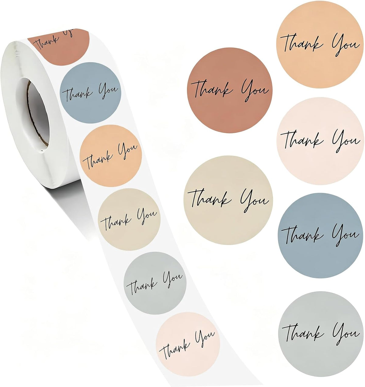 Holographic Thank You Stickers, 1000pcs, 1 Inch, Round