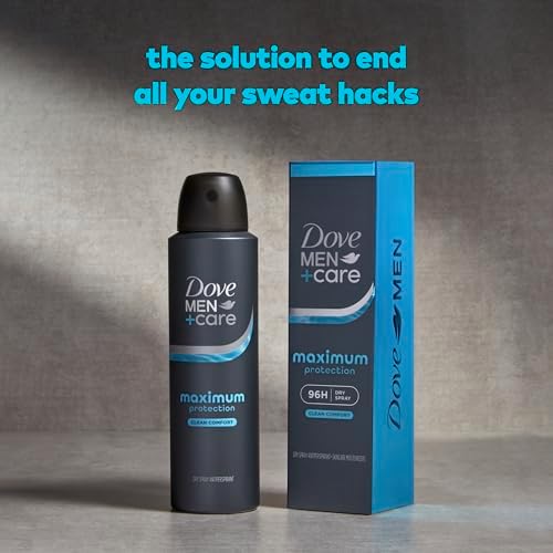 Dove Men 96-Hour Maximum Protection Spray Deodorant, Clean Comfort, 3.8 oz