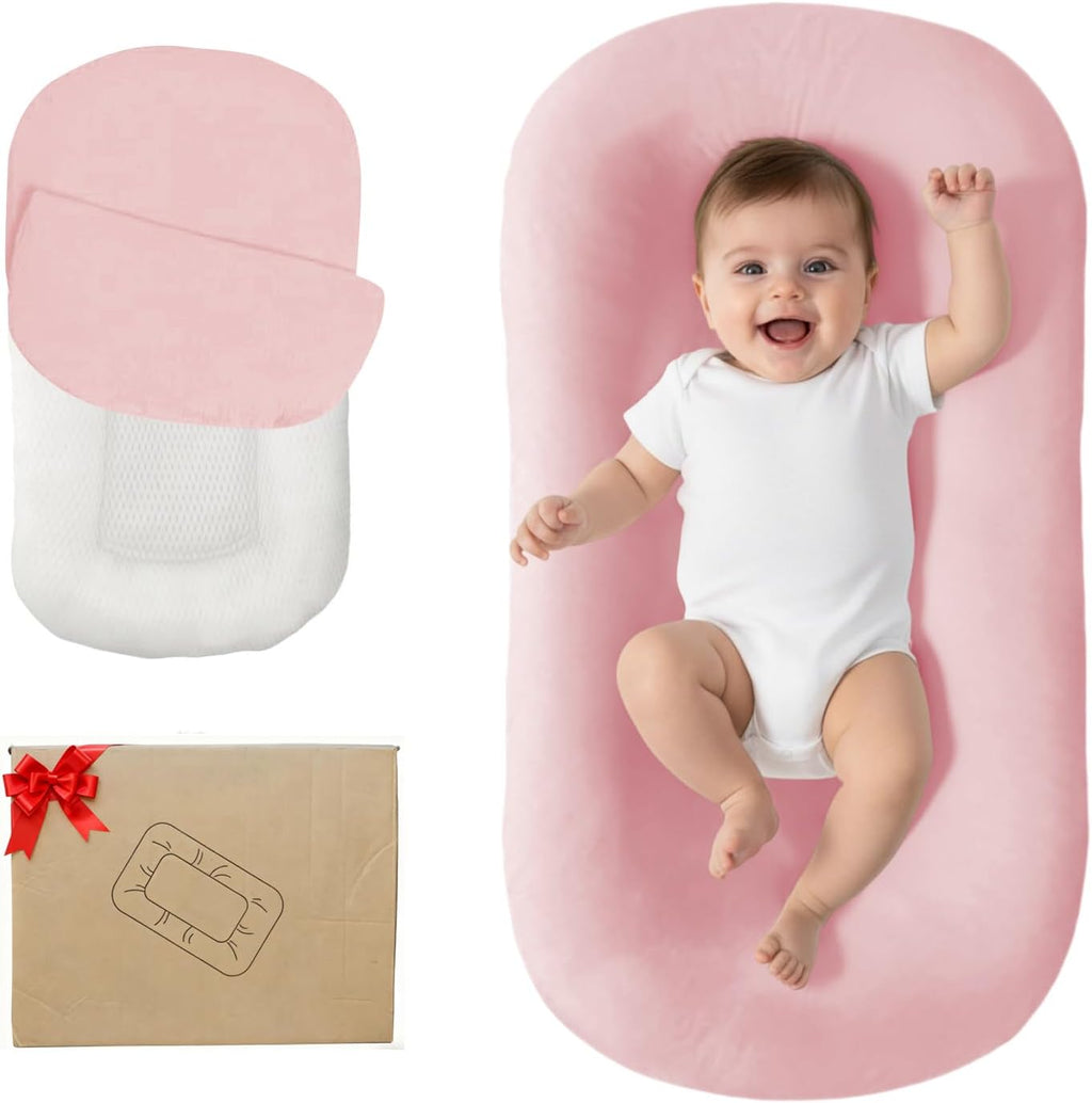 Baby Lounger for Newborn 0-24 Months Soft Cotton Infants Support Cushion