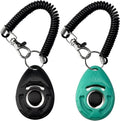 ABSONE Dog Clicker for Training with Wrist Strap, Dog Clicker Trainer Tools | Training Clicker for Puppy, Cat, Potty, Bird, Horse, Pet, Behavior Aids, 2 Pack Black and Green