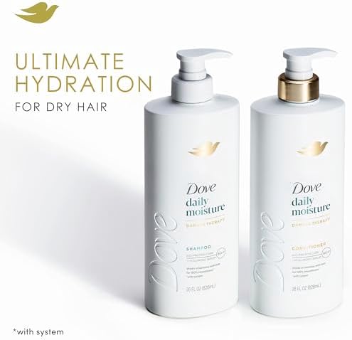 Dove Daily Moisture Shampoo for Dry Hair with Hyaluronic Serum 28oz