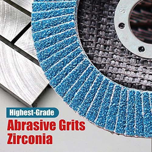 EZARC Zirconia Flap Discs 40 Grit, 4-1/2 x 7/8-Inch, Type 29, 10-Pack