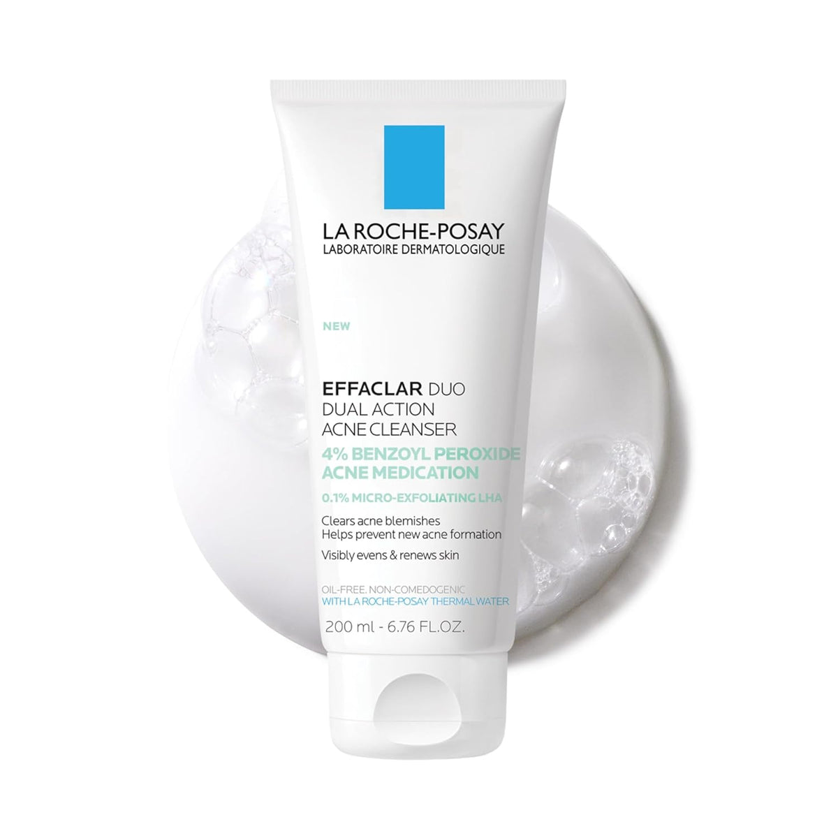 La Roche-Posay Effaclar Dual 4% Benzoyl Peroxide Acne Face Wash 6.76oz