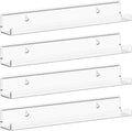 Lifewit Narrow Acrylic Floating Shelves for Vinyl Record 12", Clear 6 Pack