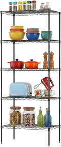 BestOffice | 4-Tier Wire Shelf | 36" x 14" x 54" | Black