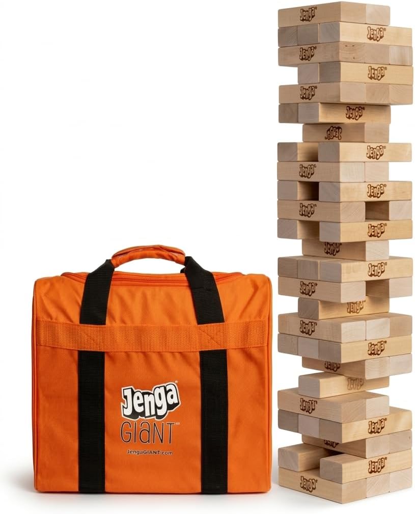 Jenga GIANT - Hardwood Blocks - Stacks to Over 5 feet - Officially Licensed - JS7