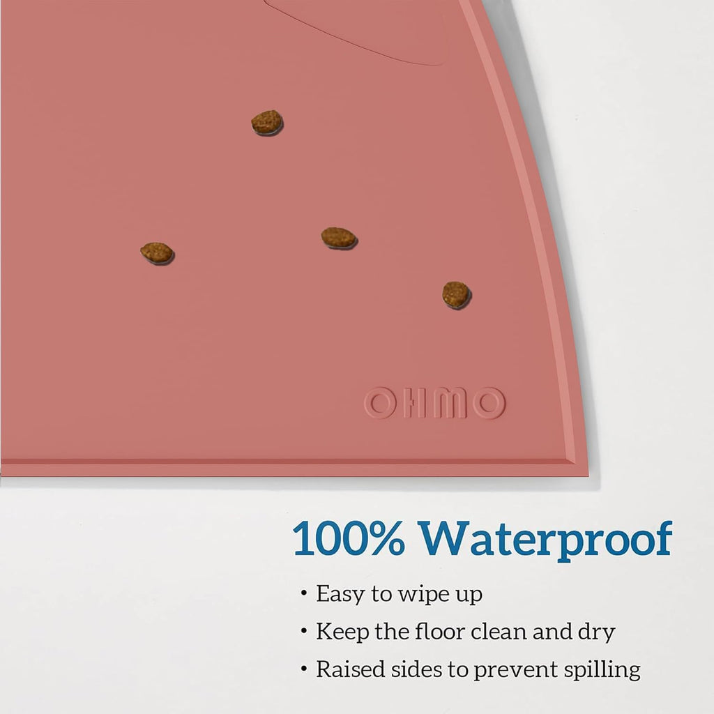OHMO Cat Food Mat, Silicone Pet Feeding Mat, 18x9.8, Erythrinus
