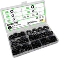 1100Pcs 9 Sizes M2-M12 Black Flat Washers for Screws & Bolts