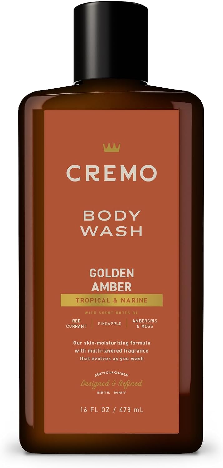 Cremo Body Wash for Men, Blue Cedar & Cypress, 16 Fl Oz