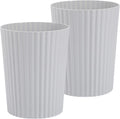 JiatuA Small Trash Can Plastic Wastebasket Round Garbage Container Bin for Bathroom, Kitchen, Bedroom, Home Office, College Dorm, Pink