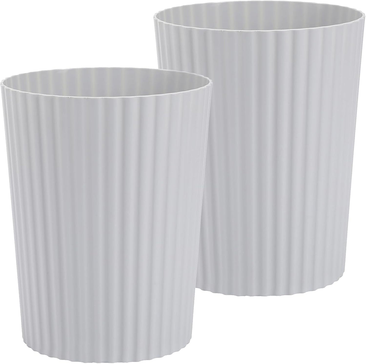 JiatuA Small Trash Can Plastic Wastebasket Round Garbage Container Bin for Bathroom, Kitchen, Bedroom, Home Office, College Dorm, Pink
