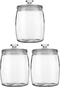 Folinstall Wide Mouth Glass Jar with Airtight Lid, 1/2 Gal Clear Container