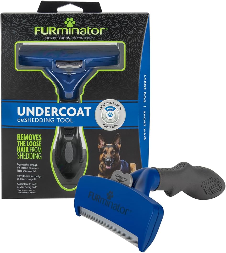 FURminator Large Dog Undercoat deShedding Tool for Long Hair