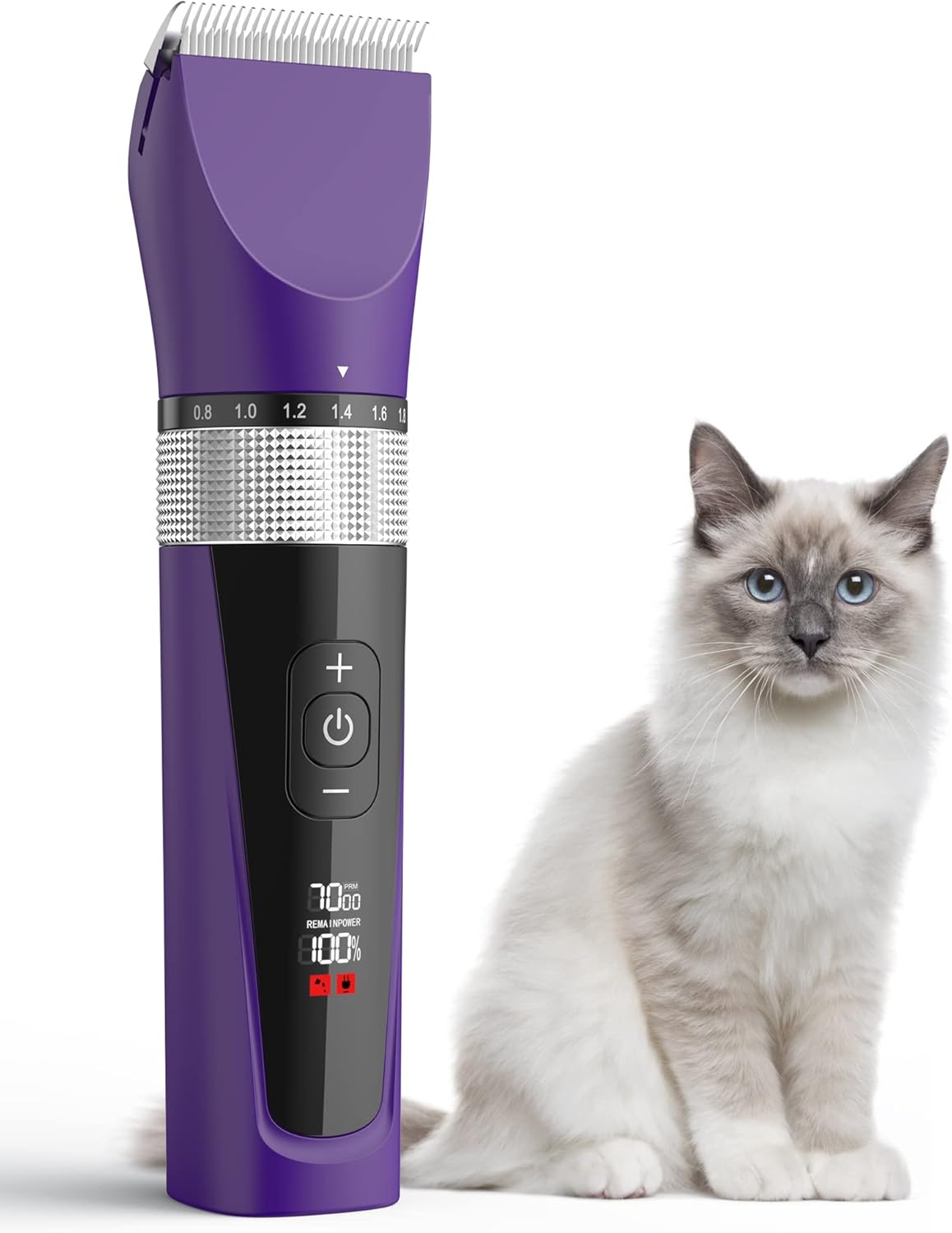 oneisall Cat Clippers for Matted Hair, 5-Speed Quiet Cat Grooming kit