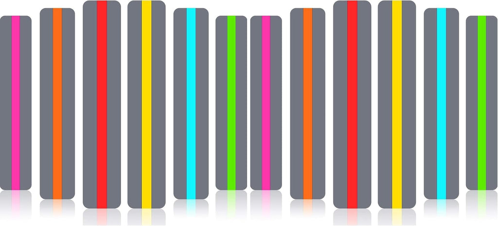 Zonon 6 Pcs Guided Reading Strips Colored Highlight Strip for Dyslexia