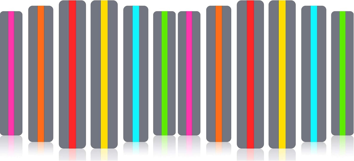 Zonon 6 Pcs Guided Reading Strips Colored Highlight Strip for Dyslexia