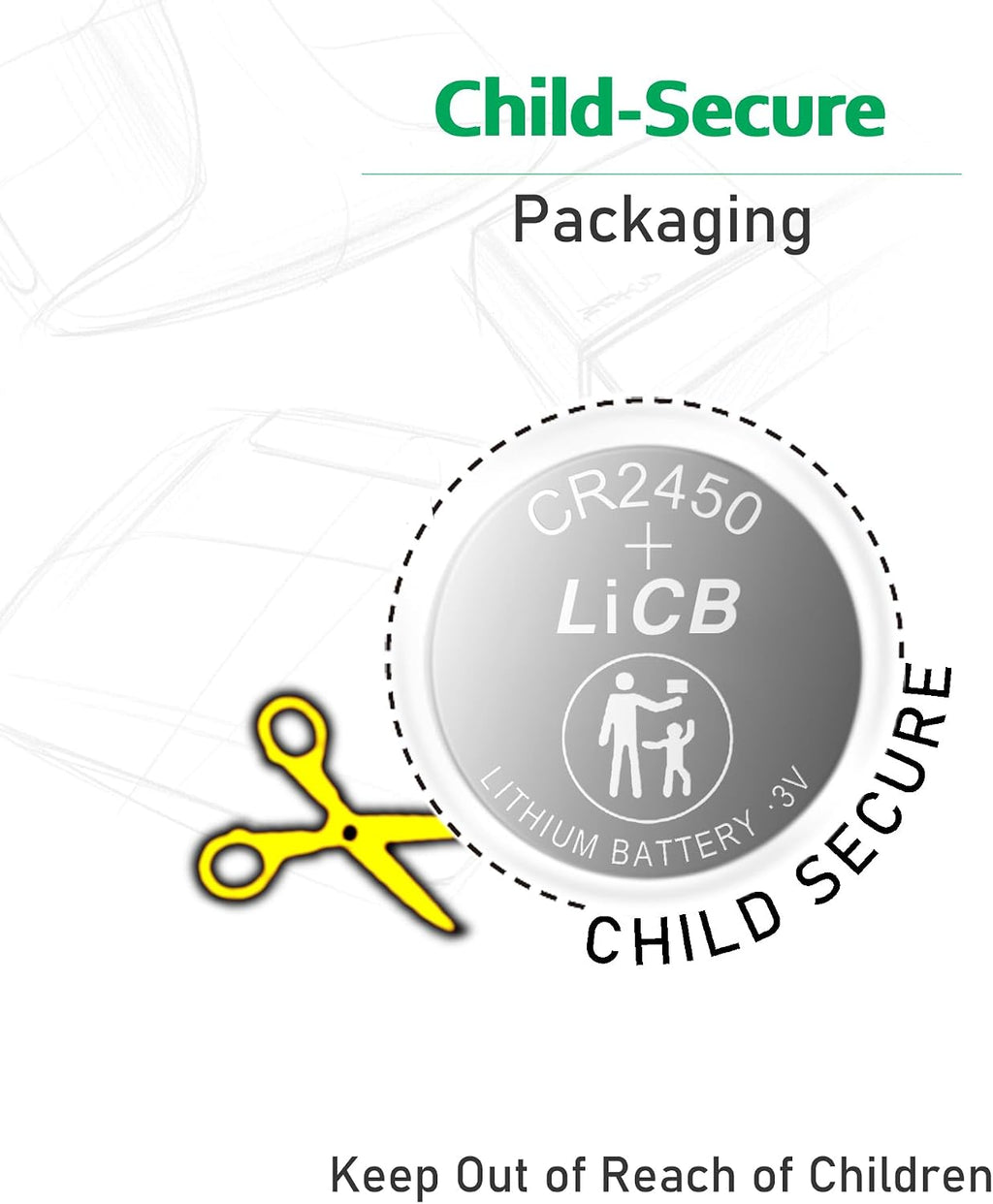 LiCB 10 Pack CR2450 Battery 3V Lithium CR 2450