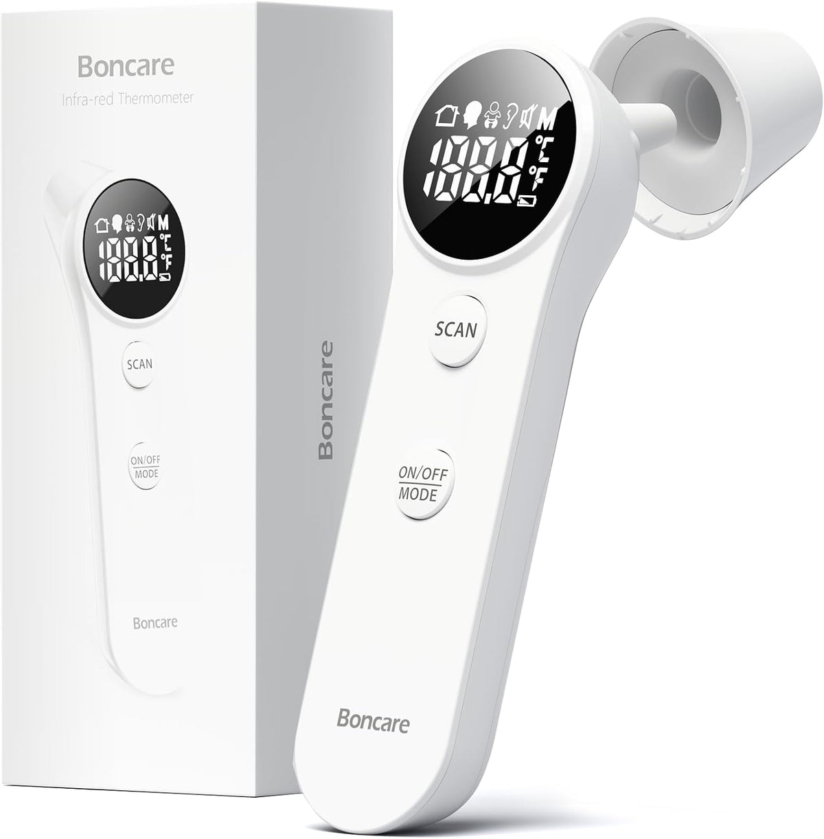 Boncare Ear and Forehead Thermometer for Adults and Kids