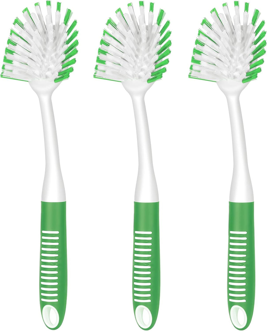SetSail Dish Brush with Handle, 2 Pack Stiff Bristles Dish Scrubber with Built-in Scraper Dish Scrub Brushes for Cleaning Dishes, Pots and Pans, Kitchen Sink
