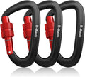 B-Mardi Carabiner Clips Heavy Duty 12kN (2697 lbs)-Lightweight Locking Carabiners for Camping, Hiking, Hammock, Dog Leash Harness, Outdoor and Gym etc, Keychains& Utility