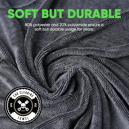KKV 2-Pack Microfiber Towels (35"x 24") Extra Large Ultra Absorbent Drying Towel for Cars and Trucks, Without Streaks, Scratches, or Water Spots