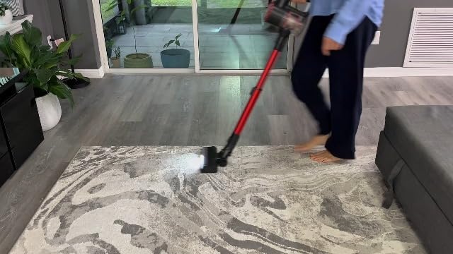 Tipdiy Cordless Vacuum Cleaner with 45KPA 45Mins for Hard Floor & Carpet