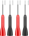 4 Pack 2mm Extended multimeter Needle Test Probes, 600V/10A Non-Destructive
