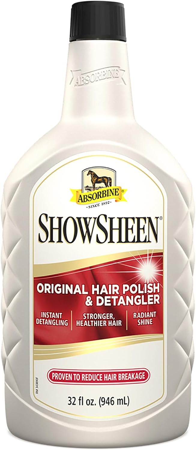 Absorbine ShowSheen Hair Polish & Detangler, 32 fl oz Quart Spray Bottle
