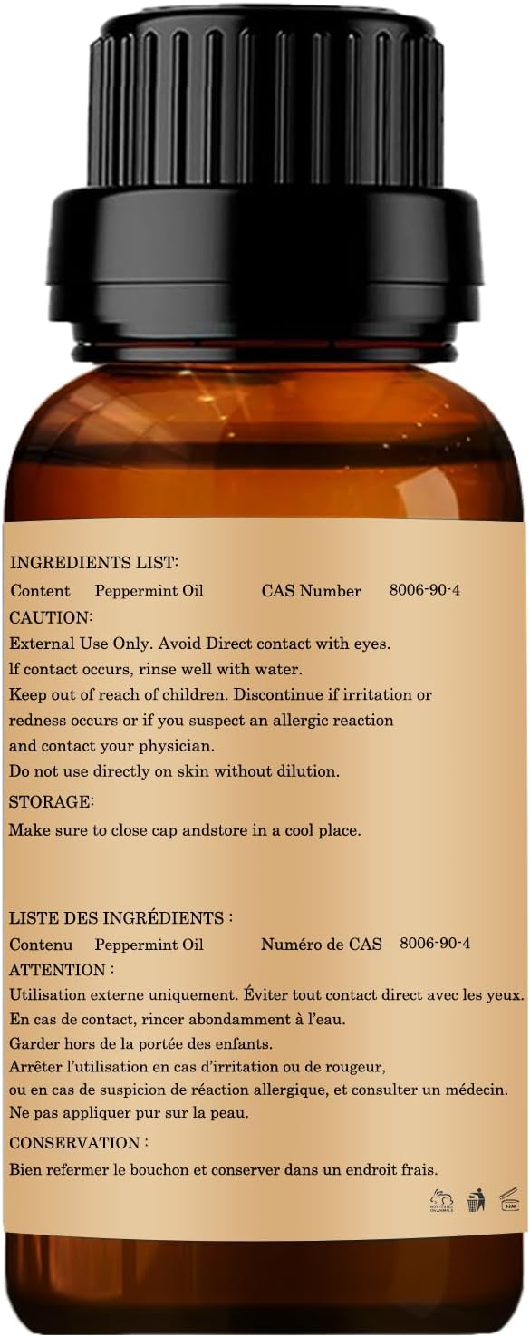 Pure Peppermint Essential Oil 10ml for Diffuser & Aromatherapy